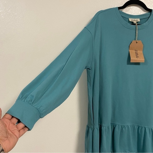 Listicle Tiered Ruffle Dress Size Medium NWT - Picture 3 of 13